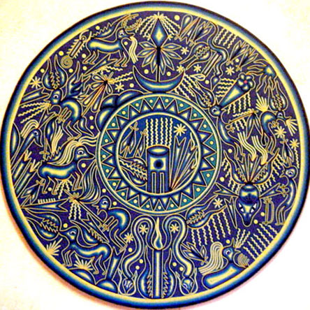 Tabla en laine de l'artiste José Bénitez Sanchez /
 100 cm de diamètre